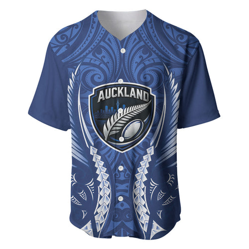 Auckland 2026 Rugby Custom Baseball Jersey NZ Maori Silver Fern