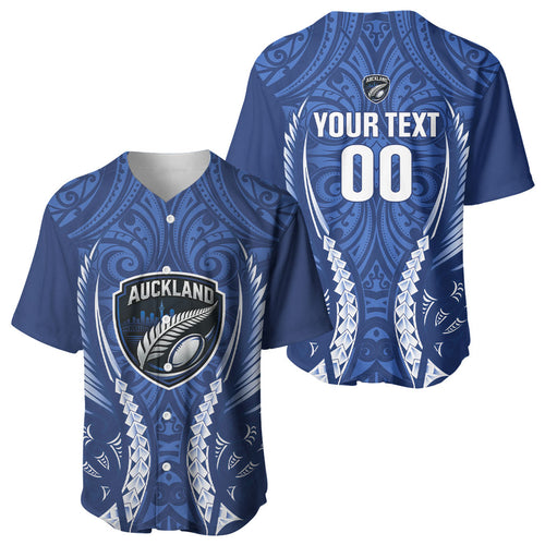 Auckland 2026 Rugby Custom Baseball Jersey NZ Maori Silver Fern