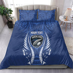 Auckland 2026 Rugby Custom Bedding Set NZ Maori Silver Fern
