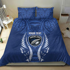Auckland 2026 Rugby Custom Bedding Set NZ Maori Silver Fern