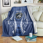 Auckland 2026 Rugby Custom Blanket NZ Maori Silver Fern