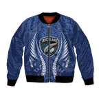 Auckland 2026 Rugby Custom Bomber Jacket NZ Maori Silver Fern