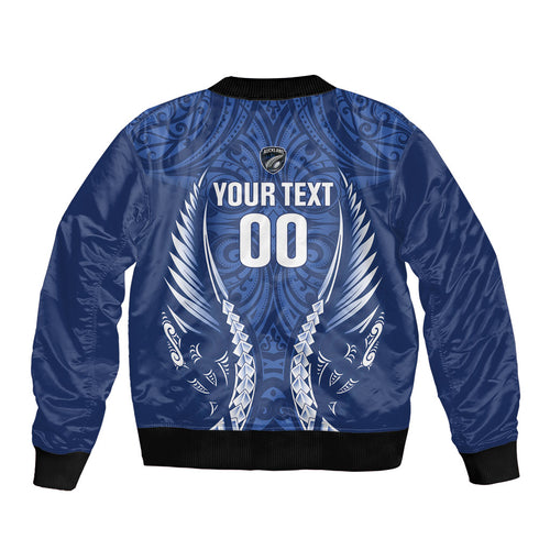Auckland 2026 Rugby Custom Bomber Jacket NZ Maori Silver Fern