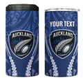 Auckland 2026 Rugby Custom 4 in 1 Can Cooler Tumbler NZ Maori Silver Fern