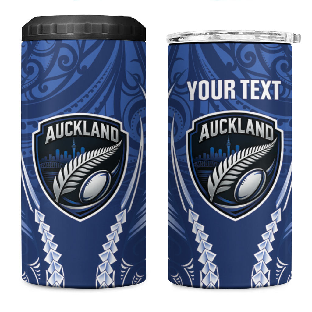 Auckland 2026 Rugby Custom 4 in 1 Can Cooler Tumbler NZ Maori Silver Fern