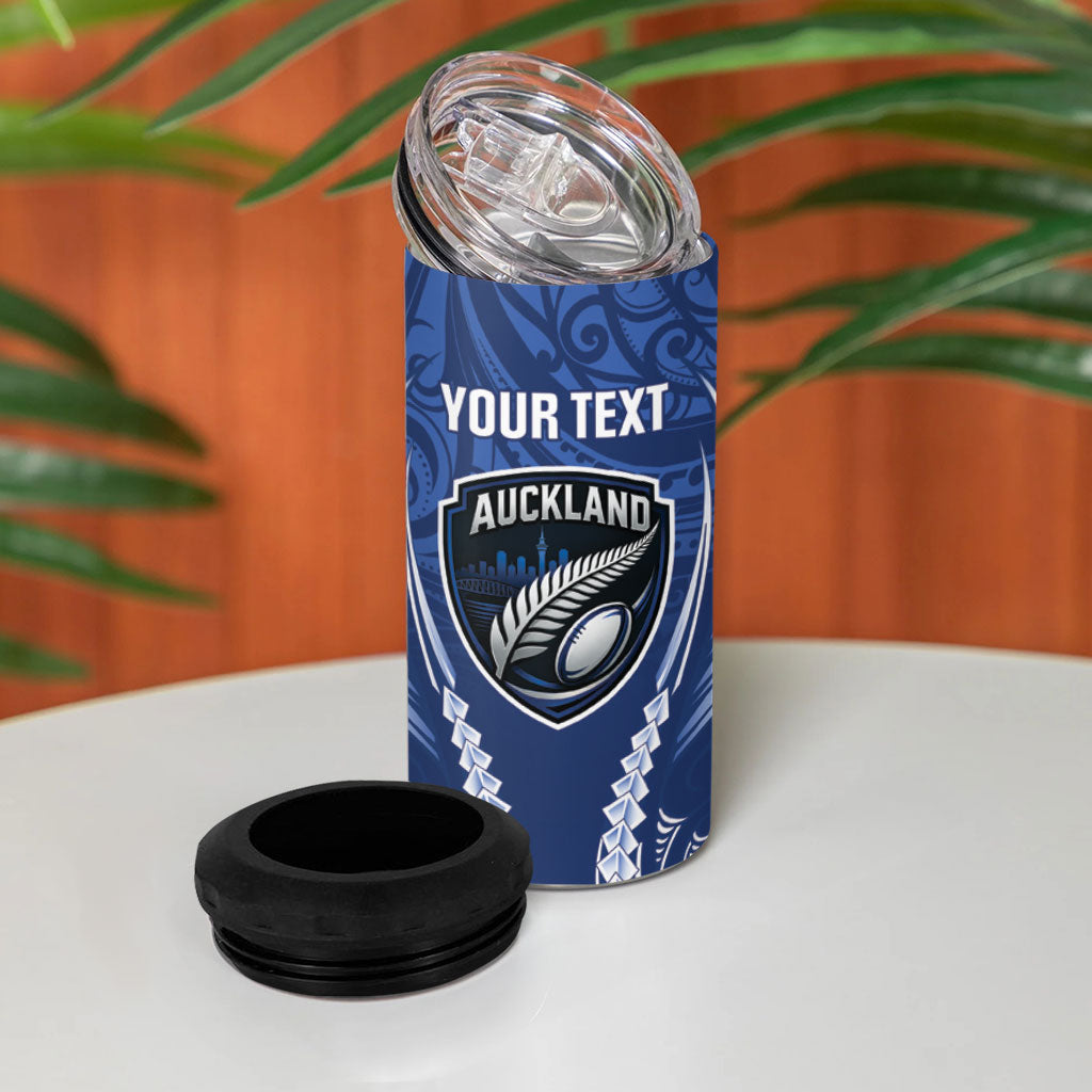 Auckland 2026 Rugby Custom 4 in 1 Can Cooler Tumbler NZ Maori Silver Fern