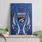 Auckland 2026 Rugby Custom Canvas Wall Art NZ Maori Silver Fern