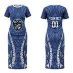 Auckland 2026 Rugby Custom Couples Matching Short Sleeve Bodycon Dress and Hawaiian Shirt NZ Maori Silver Fern LT14