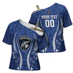 Auckland 2026 Rugby Custom Cross Shoulder Shirt NZ Maori Silver Fern