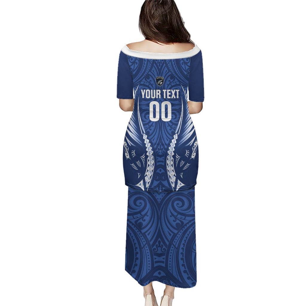 Auckland 2026 Rugby Custom Family Matching Puletasi and Hawaiian Shirt NZ Maori Silver Fern