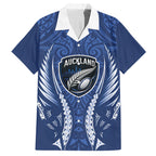 Auckland 2026 Rugby Custom Hawaiian Shirt NZ Maori Silver Fern