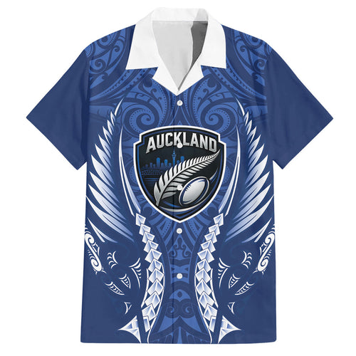 Auckland 2026 Rugby Custom Hawaiian Shirt NZ Maori Silver Fern