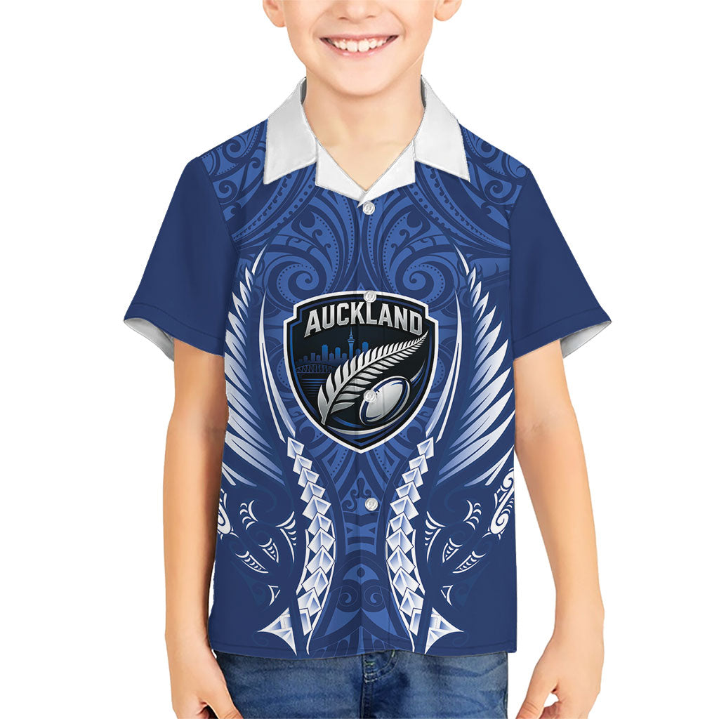 Auckland 2026 Rugby Custom Hawaiian Shirt NZ Maori Silver Fern