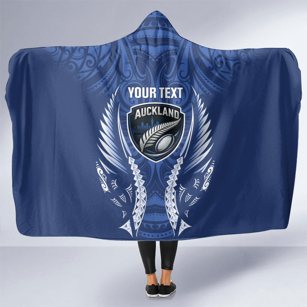 Auckland 2026 Rugby Custom Hooded Blanket NZ Maori Silver Fern