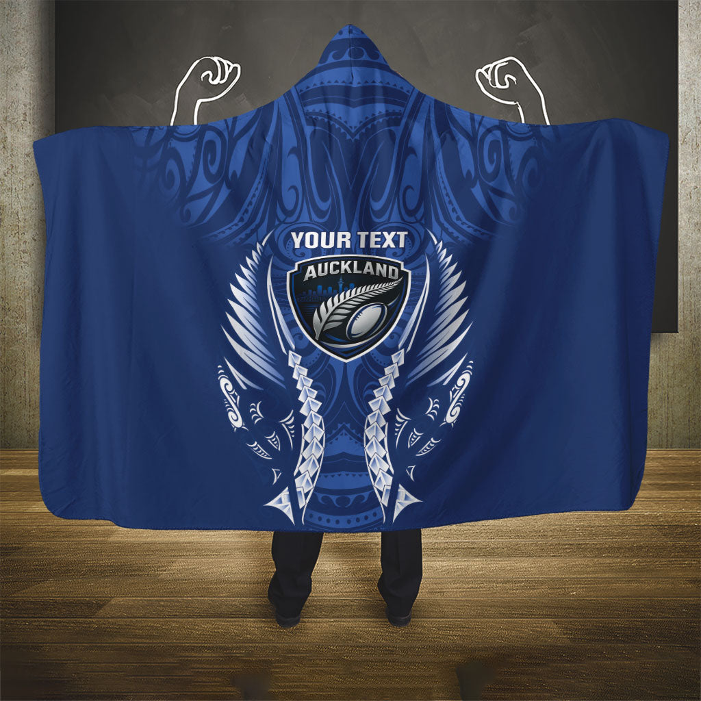 Auckland 2026 Rugby Custom Hooded Blanket NZ Maori Silver Fern