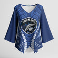 Auckland 2026 Rugby Custom Kimono Sleeve Blouse NZ Maori Silver Fern