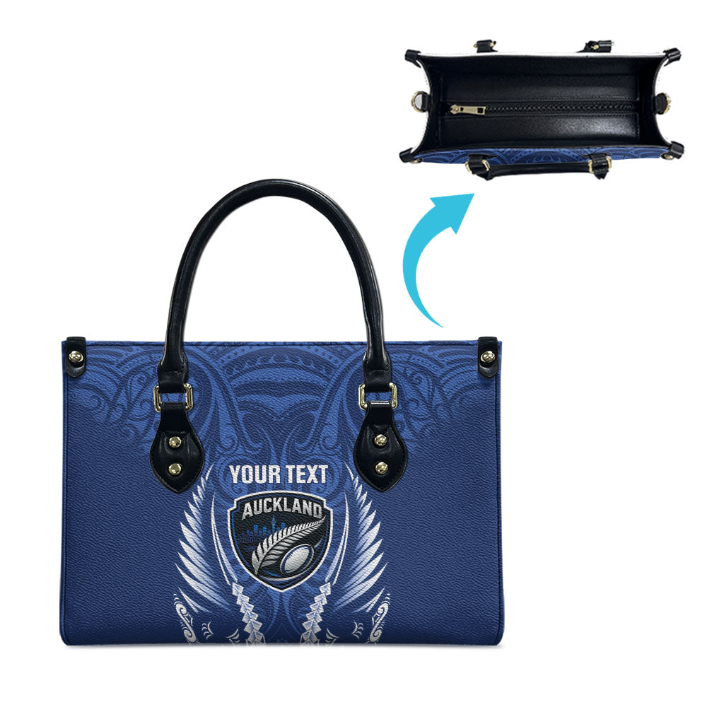 Auckland 2026 Rugby Custom Leather Bag NZ Maori Silver Fern