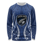 Auckland 2026 Rugby Custom Long Sleeve Shirt NZ Maori Silver Fern