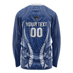 Auckland 2026 Rugby Custom Long Sleeve Shirt NZ Maori Silver Fern