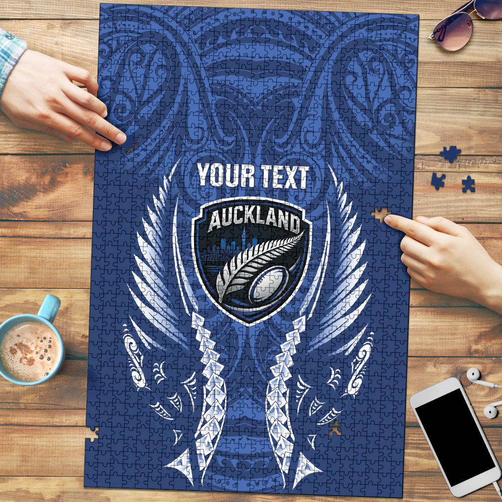 Auckland 2026 Rugby Custom Puzzle NZ Maori Silver Fern
