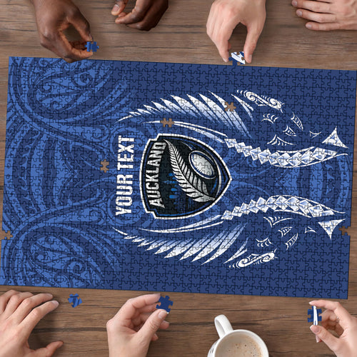 Auckland 2026 Rugby Custom Puzzle NZ Maori Silver Fern