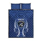 Auckland 2026 Rugby Custom Quilt Bed Set NZ Maori Silver Fern