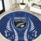 Auckland 2026 Rugby Custom Round Carpet NZ Maori Silver Fern