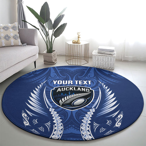 Auckland 2026 Rugby Custom Round Carpet NZ Maori Silver Fern