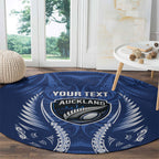 Auckland 2026 Rugby Custom Round Carpet NZ Maori Silver Fern