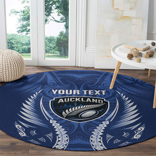 Auckland 2026 Rugby Custom Round Carpet NZ Maori Silver Fern
