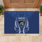 Auckland 2026 Rugby Custom Rubber Doormat NZ Maori Silver Fern