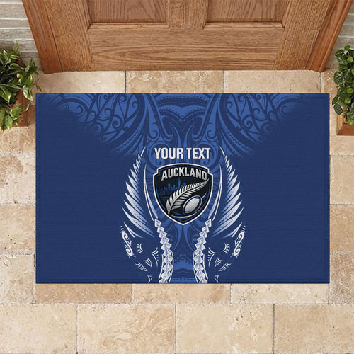Auckland 2026 Rugby Custom Rubber Doormat NZ Maori Silver Fern