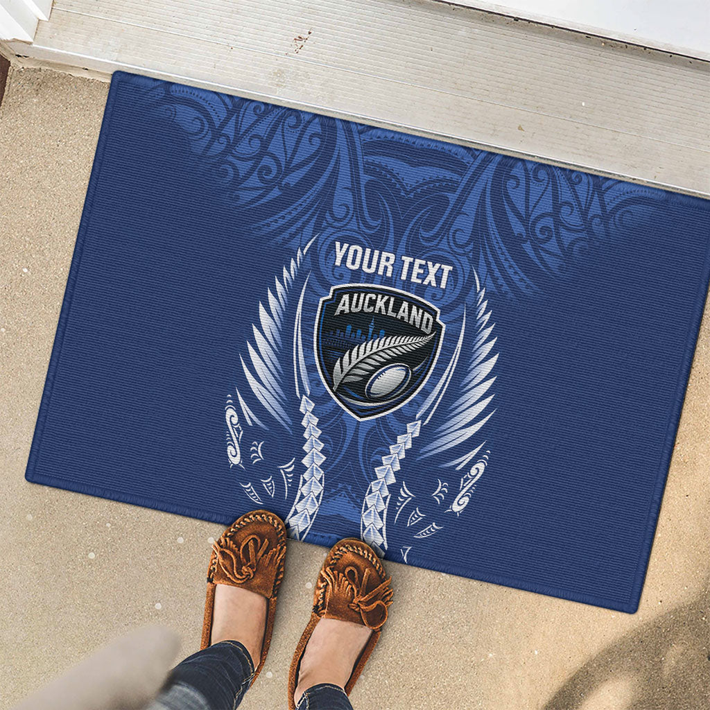 Auckland 2026 Rugby Custom Rubber Doormat NZ Maori Silver Fern