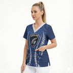 Auckland 2026 Rugby Custom Scrub Top NZ Maori Silver Fern