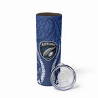 Auckland 2026 Rugby Custom Skinny Tumbler NZ Maori Silver Fern