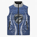 Auckland 2026 Rugby Custom Sleeveless Puffer Jacket NZ Maori Silver Fern