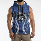 Auckland 2026 Rugby Custom Sleeveless Zip Hoodie NZ Maori Silver Fern
