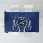Auckland 2026 Rugby Custom Tablecloth NZ Maori Silver Fern