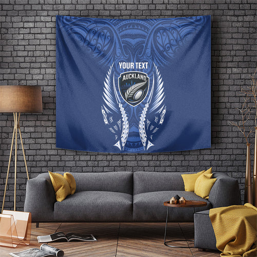 Auckland 2026 Rugby Custom Tapestry NZ Maori Silver Fern