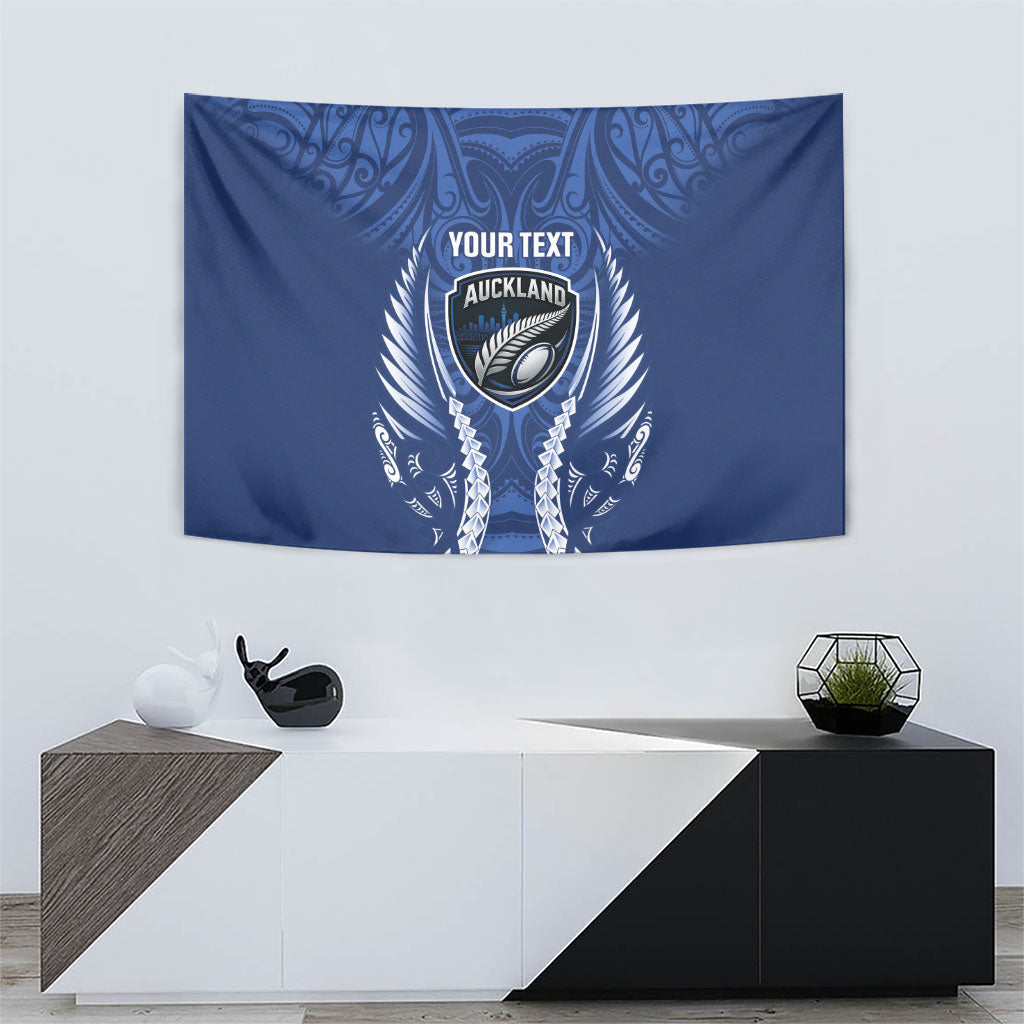 Auckland 2026 Rugby Custom Tapestry NZ Maori Silver Fern