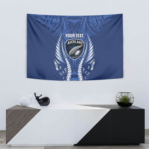 Auckland 2026 Rugby Custom Tapestry NZ Maori Silver Fern