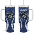 Auckland 2026 Rugby Custom Tumbler With Handle NZ Maori Silver Fern