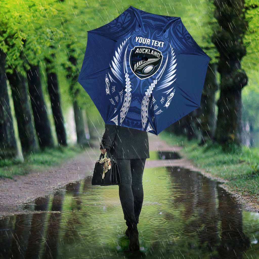Auckland 2026 Rugby Custom Umbrella NZ Maori Silver Fern