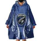 Auckland 2026 Rugby Custom Wearable Blanket Hoodie NZ Maori Silver Fern