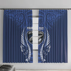 Auckland 2026 Rugby Custom Window Curtain NZ Maori Silver Fern