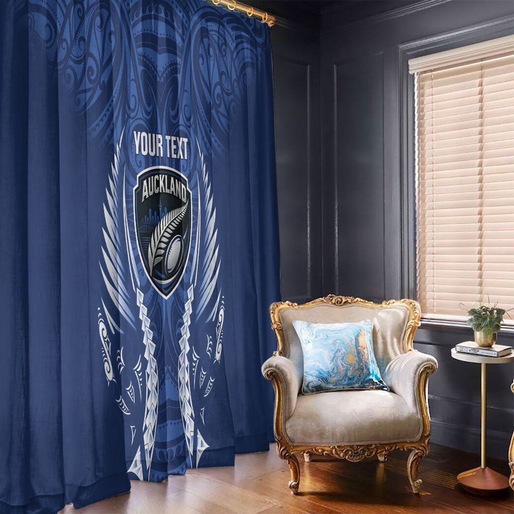 Auckland 2026 Rugby Custom Window Curtain NZ Maori Silver Fern
