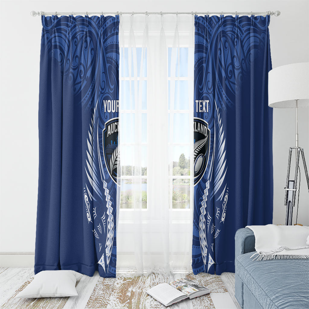 Auckland 2026 Rugby Custom Window Curtain NZ Maori Silver Fern