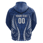 Auckland 2026 Rugby Custom Zip Hoodie NZ Maori Silver Fern