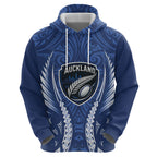 Auckland 2026 Rugby Custom Zip Hoodie NZ Maori Silver Fern