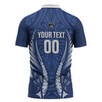 Auckland 2026 Rugby Custom Zipper Polo Shirt NZ Maori Silver Fern
